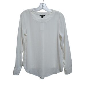 Banana Republic White Long Sleeves Top Size S
